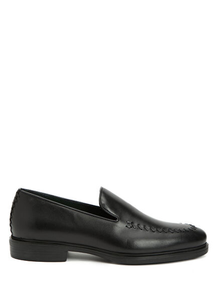 Black Men's Leather Loafer