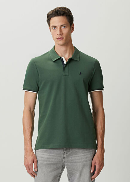 Lacivert Yeşil Polo Yaka T-shirt