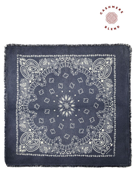 Navy Blue Women's Cashmere Shawl