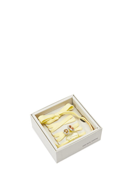 Yellow Stone Buckle Detailed Lacing