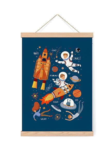 Space Themed Children's Room Framed Poster