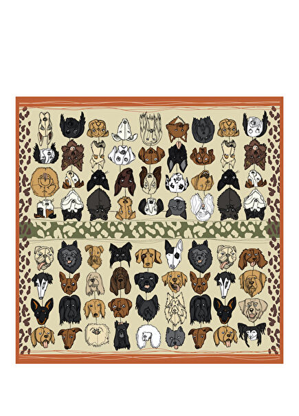 My Dog is The Best in Brown Cotton Scarf