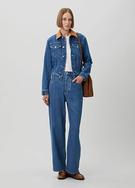 Blue Wide Leg Jeans