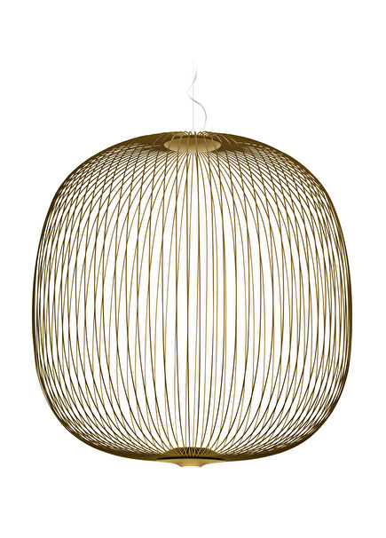 Spokes 2 Gold Color Aluminum Large Size Led Pendant Chandelier