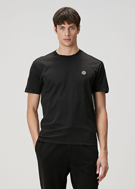 Black Logo Detailed T-Shirt