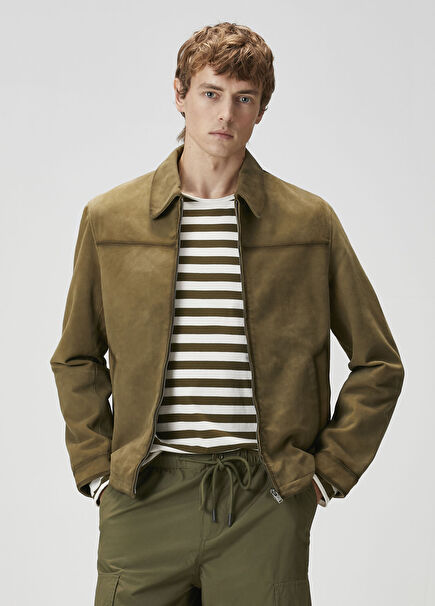 Loumy Haki Süet Mont