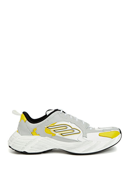 Monday Beyaz Sarı Deri Sneaker