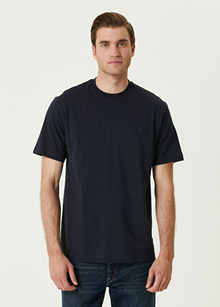 Lacivert Logo Baskılı T-shirt