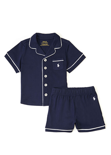 Lacivert Kız Çocuk Pijama Seti