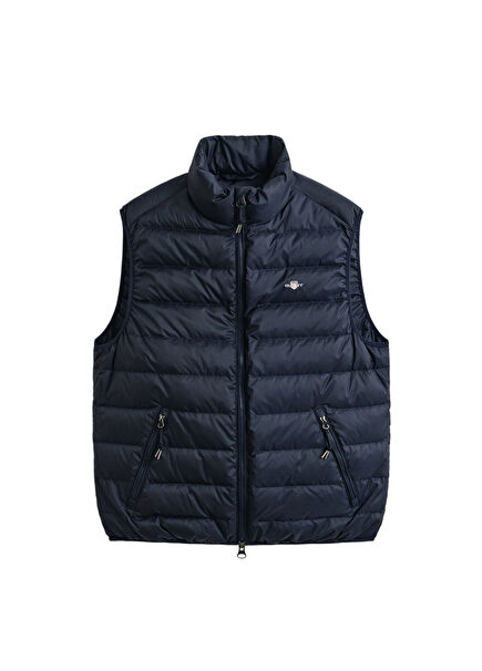 Navy Blue Regular Fit Men's Sports Vest