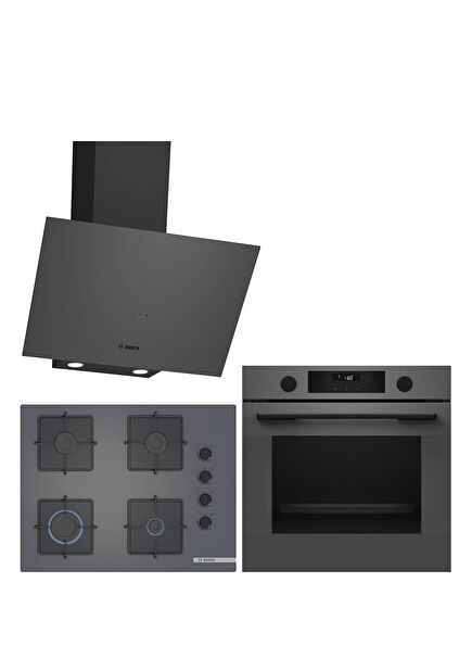 Anthracite Gray Built-in Set HUA736EN0T-POP7C9P30O-DWK64PJ70T Steam Assisted Built-in Oven