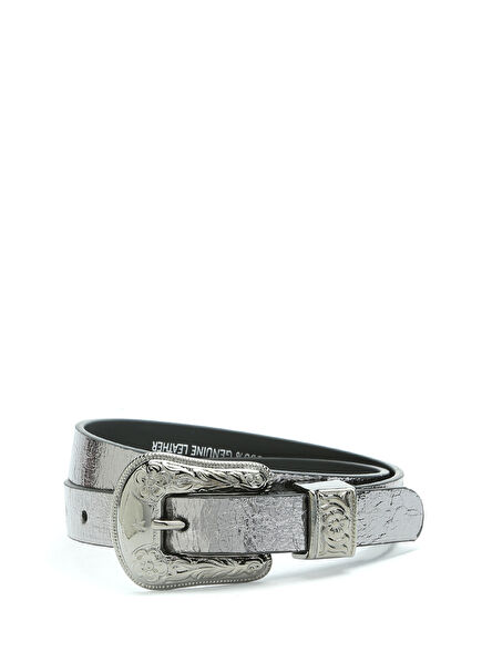 Anthracite Women's Leather Belt