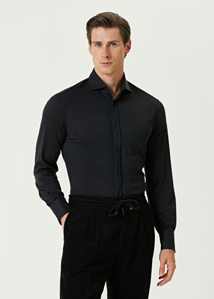 Black Silk Shirt