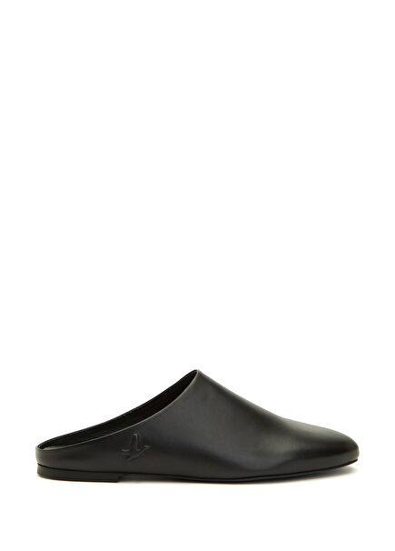 Black Women's Leather Slippers