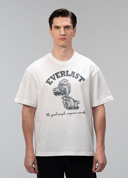 Graphic Collection Beyaz Comfort Fit Kısa Kollu Erkek Tişört 