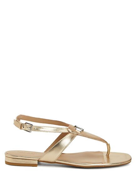 Everley Gold Women's Leather Sandals