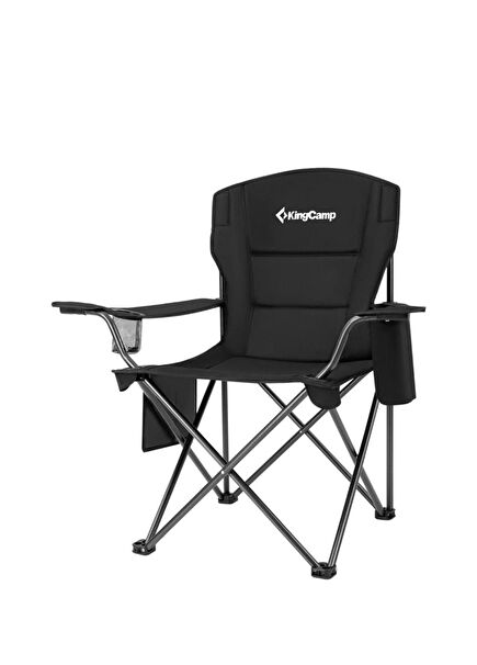 Lotus XL Siyah Cool Ice Ultra Konforlu & Takviyeli Katlanır Kamp Sandalyesi