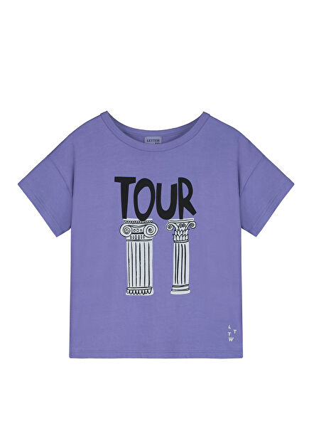 Athens Purple Unisex Kids Organic Cotton T-Shirt