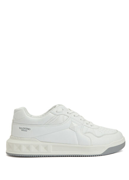 One Stud Beyaz Erkek Deri Sneaker