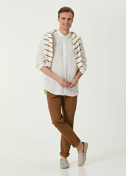 Regular Fit Beige Chino Pants