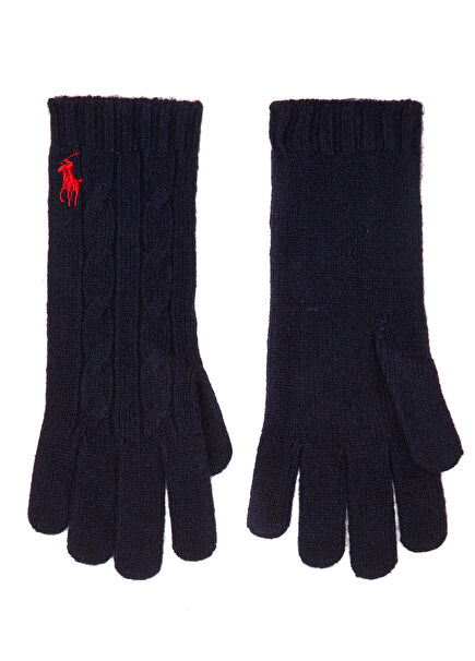 Lacivert Kadın Yün Eldiven