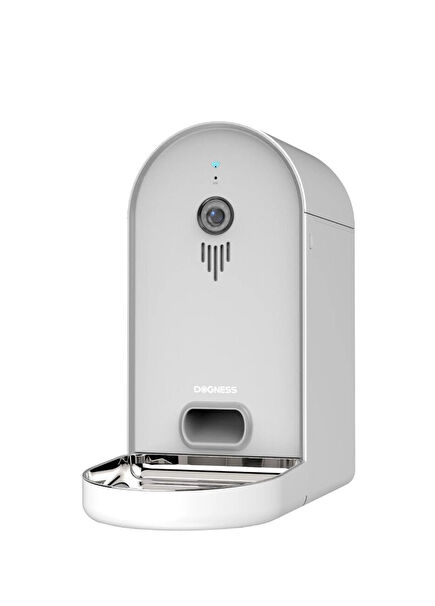 Gri Çelik Otomatik Wi‑Fi Smart Kameralı Kedi ve Köpek Mama Kabı 6 lt