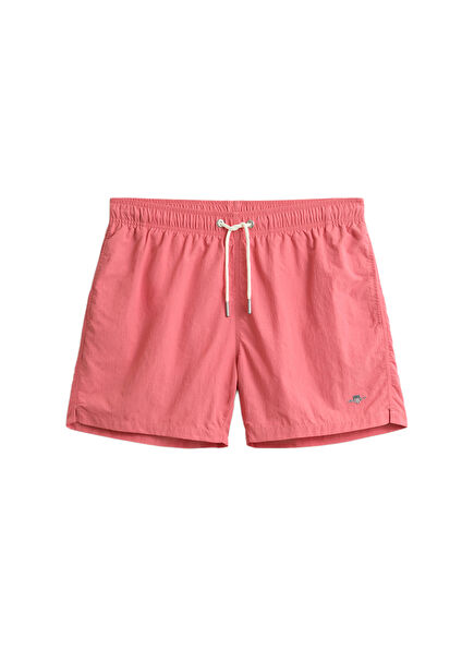 Pink Plain Men's Swimsuit