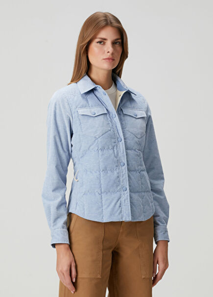 Day Namic Mavi Kadife Ceket