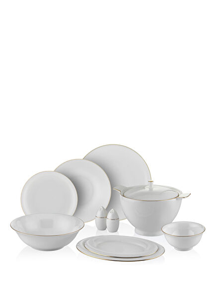 Amanda Gold Bone China 60 Parça 12 Kişilik Yemek Takımı