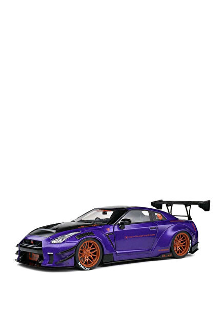 1:18 2022 Nissan GT-R R35 Liberty Walk Body Kit 2.0 Purplezilla Mor Model Araba