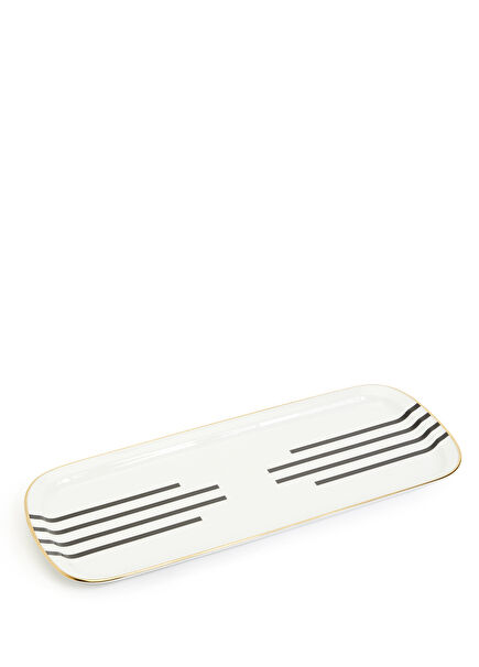 Teatro Black Gold Porcelain Plate