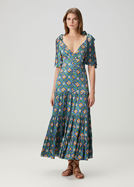 Donatella Floral Maxi Silk Dress