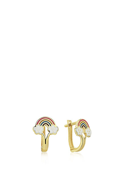 Rainbow 14 Ayar Altın Kız Çocuk Küpe