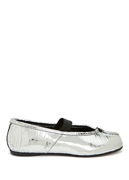 Tabi Siyah Silver Deri Babet