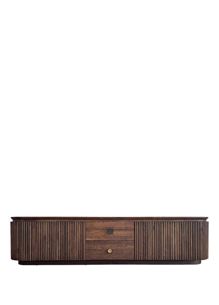 Münhani Cocoa Color Solid Wood TV Unit