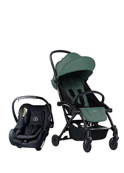 Connect 3 Black Olive Stroller Connect TRN Group 0+ Black Baby Car Seat Set