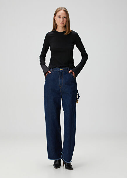 Lisa Loose Fit Dark Blue Jeans