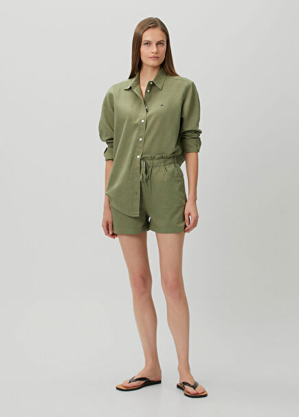 Essential Green Linen Shorts