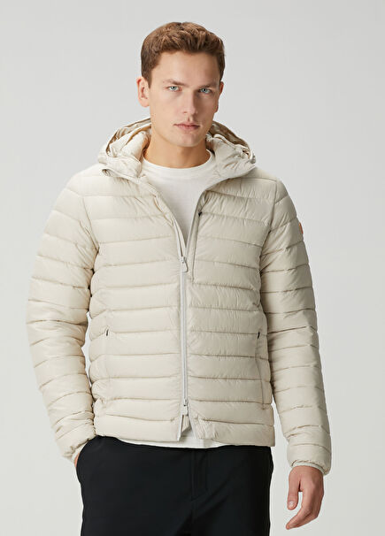 Juncus Beige Hooded Puff Coat