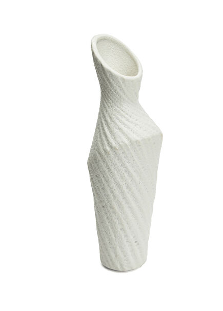 Fikla Beyaz Seramik Vazo