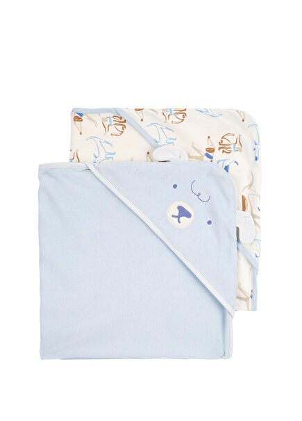 Blue Baby Boy 2-Pack Bath Towel