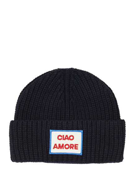 Ciao Amore Navy Blue Women's Wool Beanie