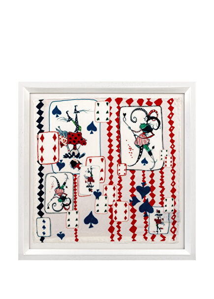 Green Playing Cards Ahşap Çerçeveli İpek Fular