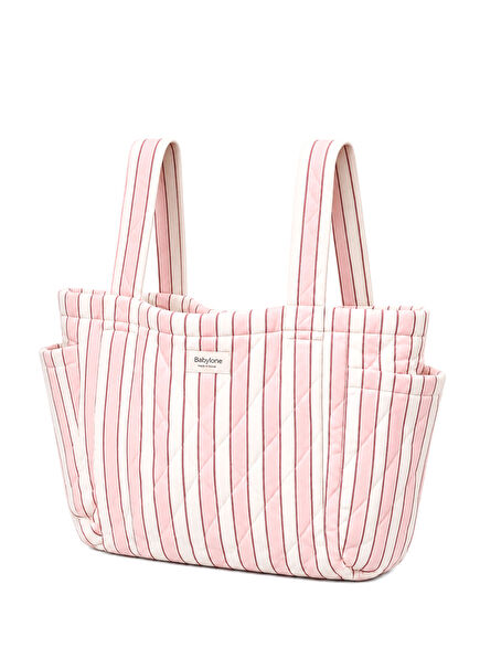 Mayko Pink Striped Baby Care Bag