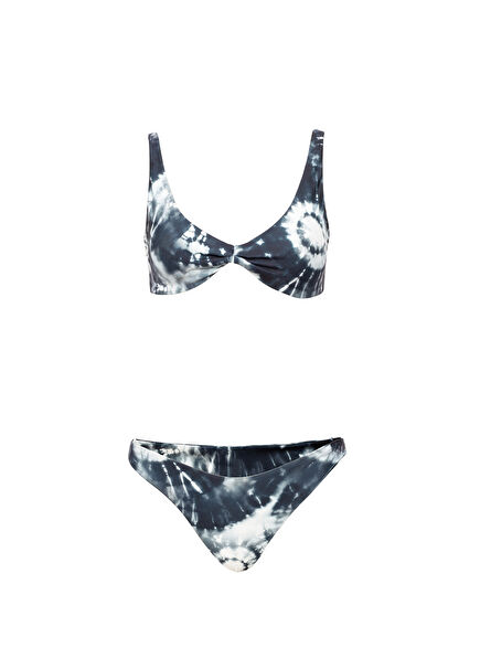 Kaia Grey White Women's Bikini Set
