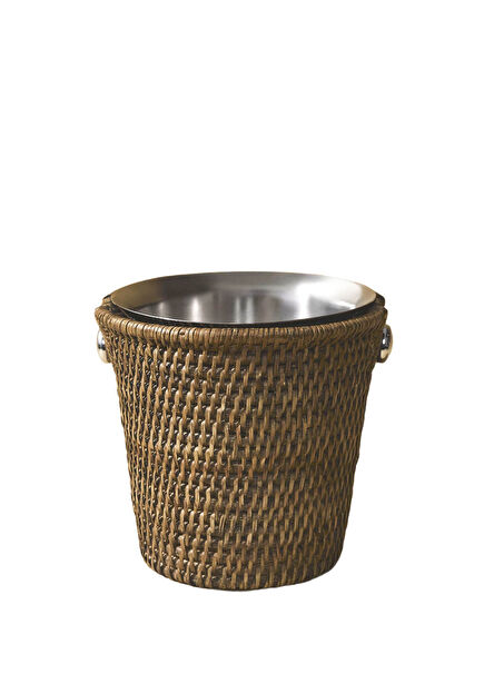 Mat Orta Kahve Rattan Buz Kovası