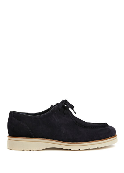 Navy Blue Men's Leather Shoes