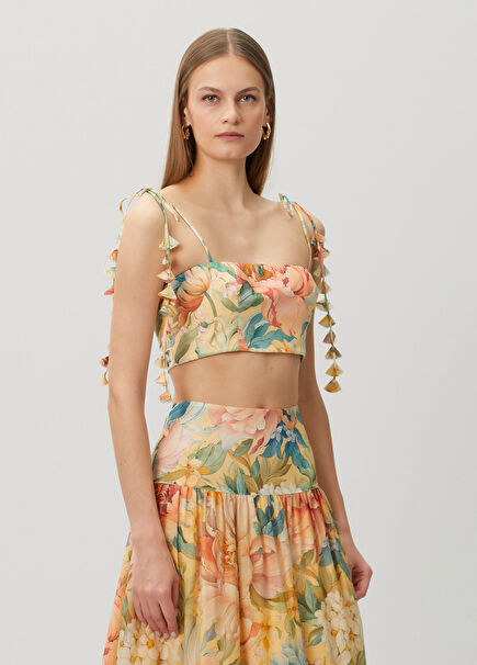 Raisa Desenli Crop Bluz
