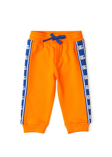 Baby Boy Pants With Orange Logo Detail