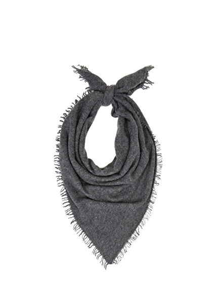 Women's Cashmere Shawl With Anthracite Sequins